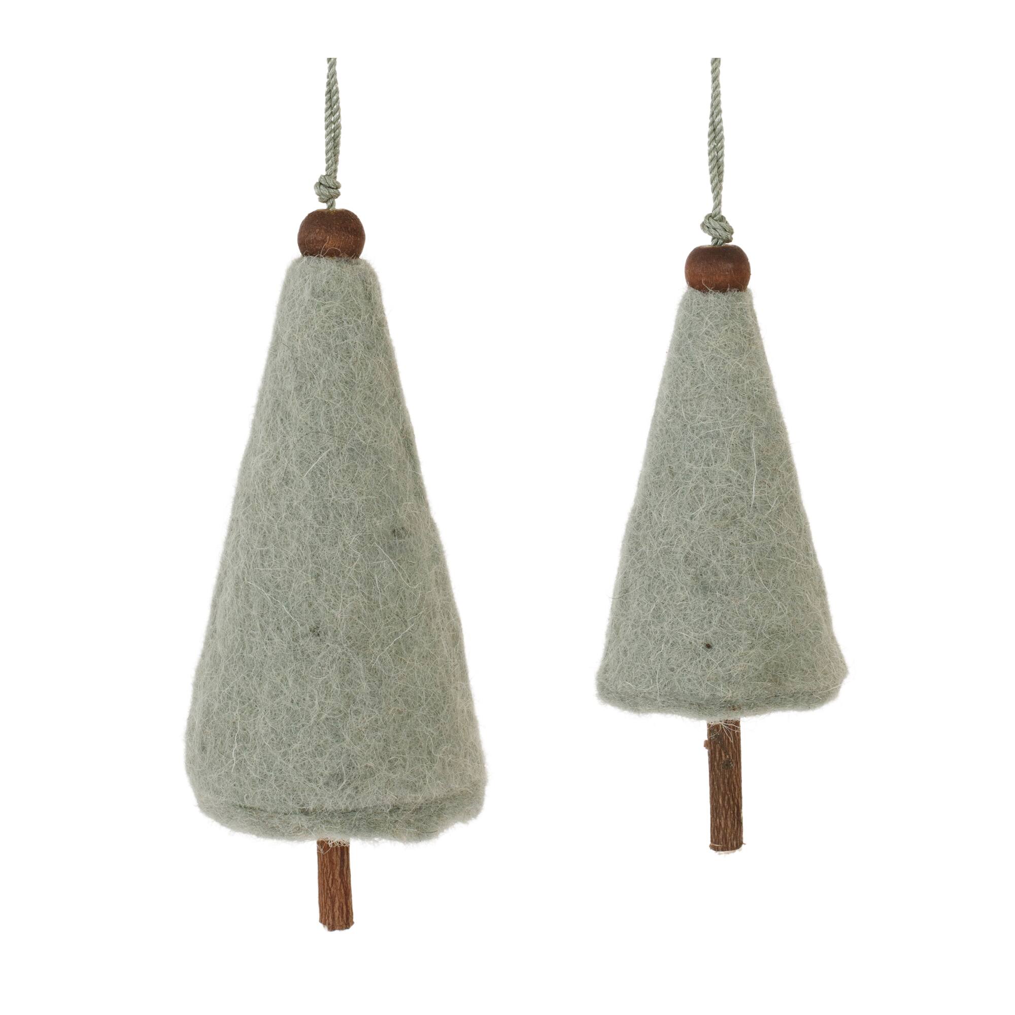 Felt Wool Pine Tree Ornaments Set